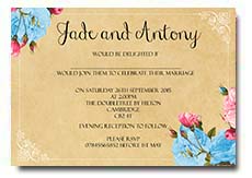 Wedding Invites Evening Invitatoins Save The Date Vintage Postcard Stamp Roses Flowers