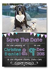 Save the Date Cards Invites Wedding Chalkboard Bunting Shabby Chic Photo Vintage
